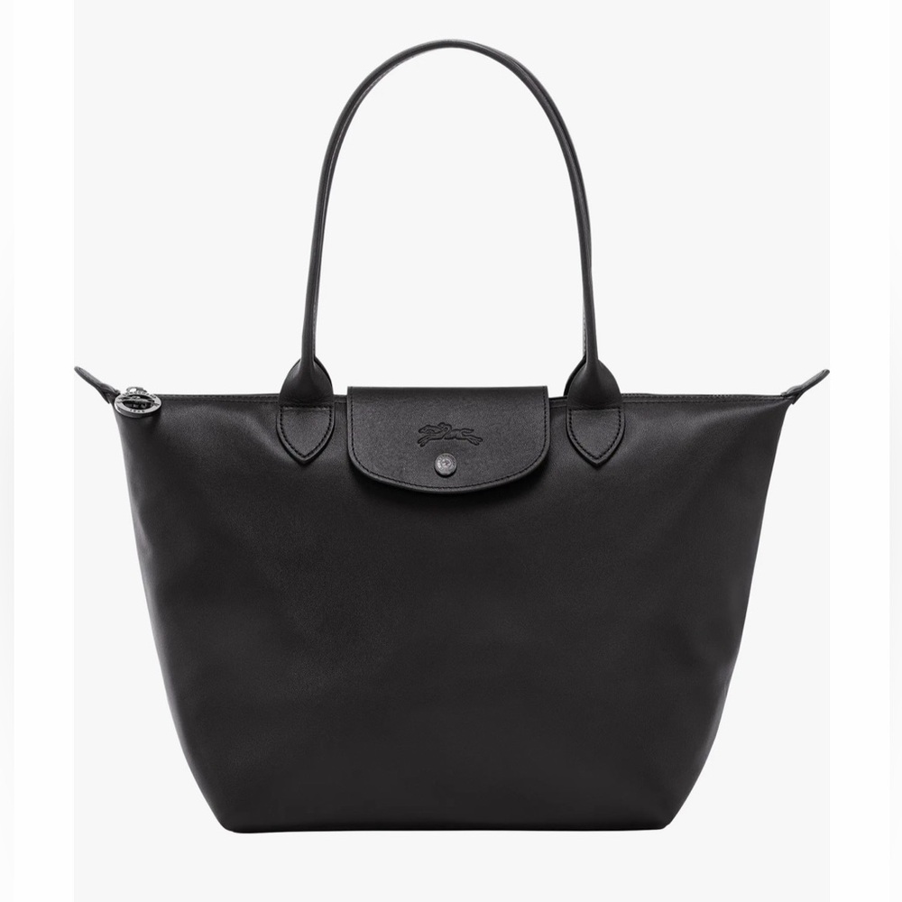 Longchamp Medium Black Le Pliage Xtra Leather Shoulder Tote - Picture 2 of 7
